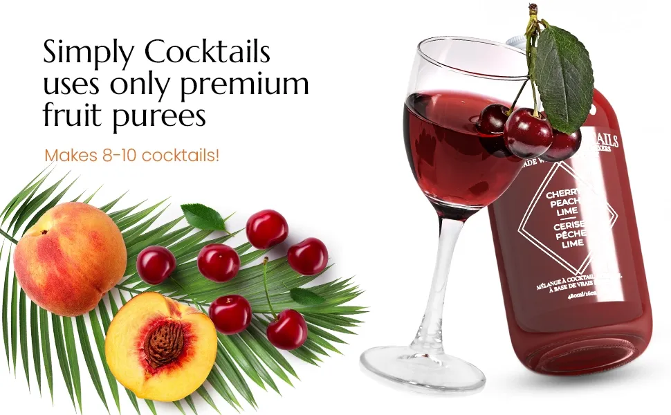 Cherry & Peach Cocktail Mix - 16oz 