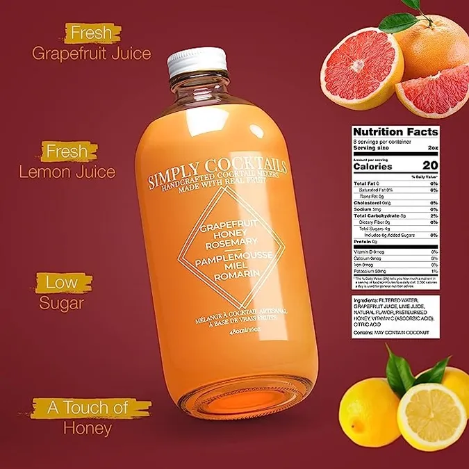 Grapefruit Rosemary Cocktail Mix - 16oz