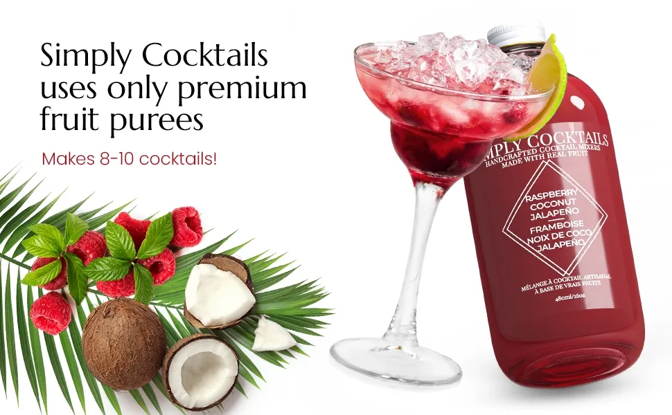 Raspberry, Coconut, Jalapeño Margarita Mix - 16oz