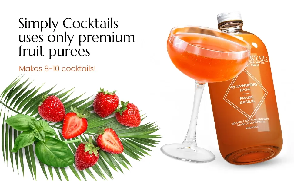 Strawberry Basil Mixer - 16oz