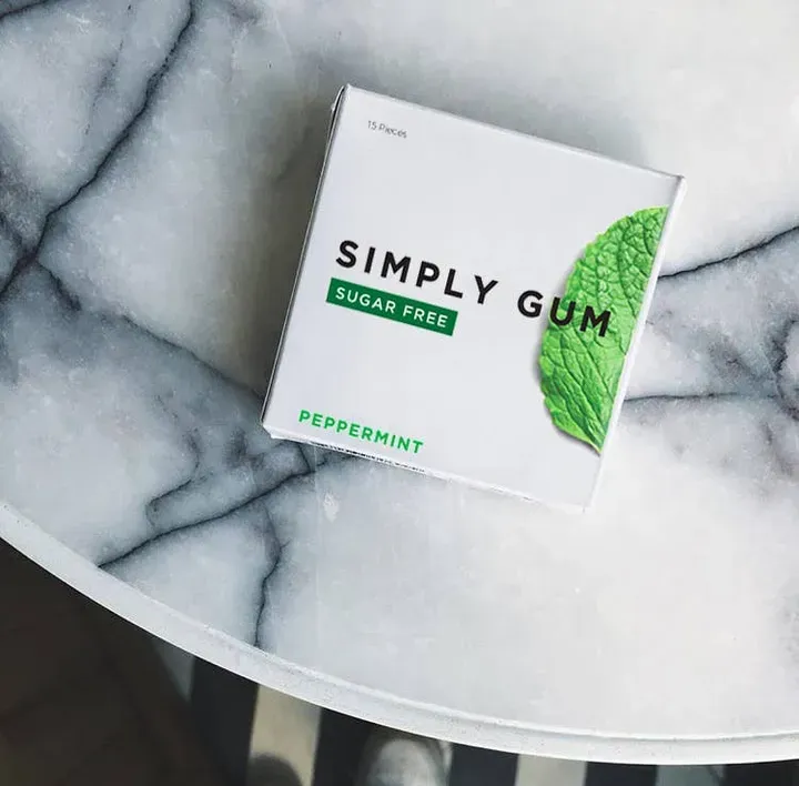 Sugar Free Peppermint Gum - Natural + Plastic-Free | 6 Pack