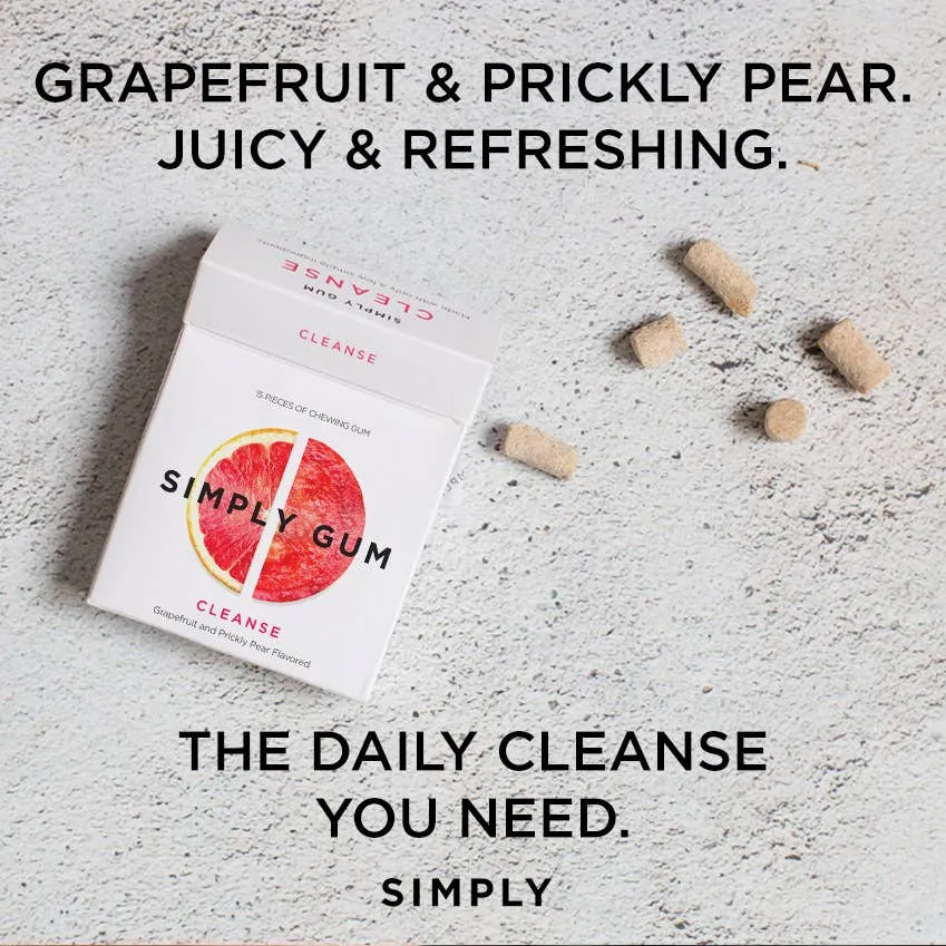 Cleanse Chewing Gum- Natural + Plastic-Free | 12 Pack