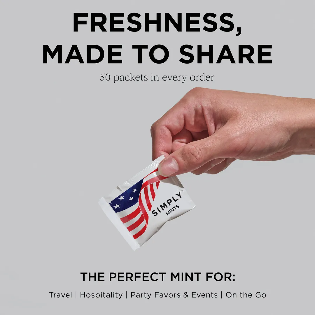 Simply Individually Wrapped Mints - USA Flag