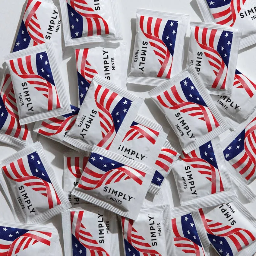 USA Flag Individually Wrapped Mints – 500 CT Master Case