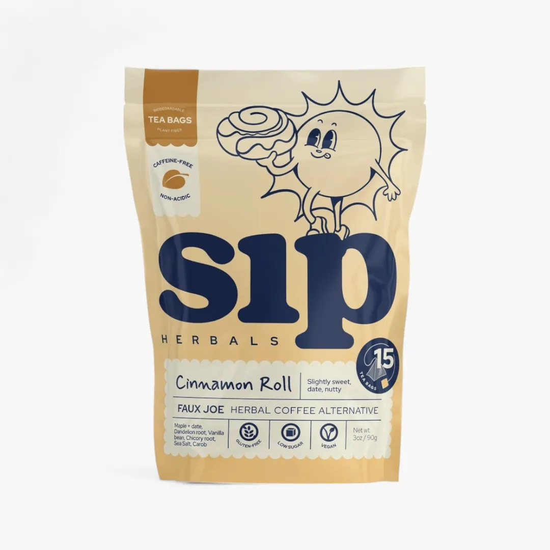 Cinnamon Roll Coffee Alternative Plastic-Free Tea Bags (15 ct)