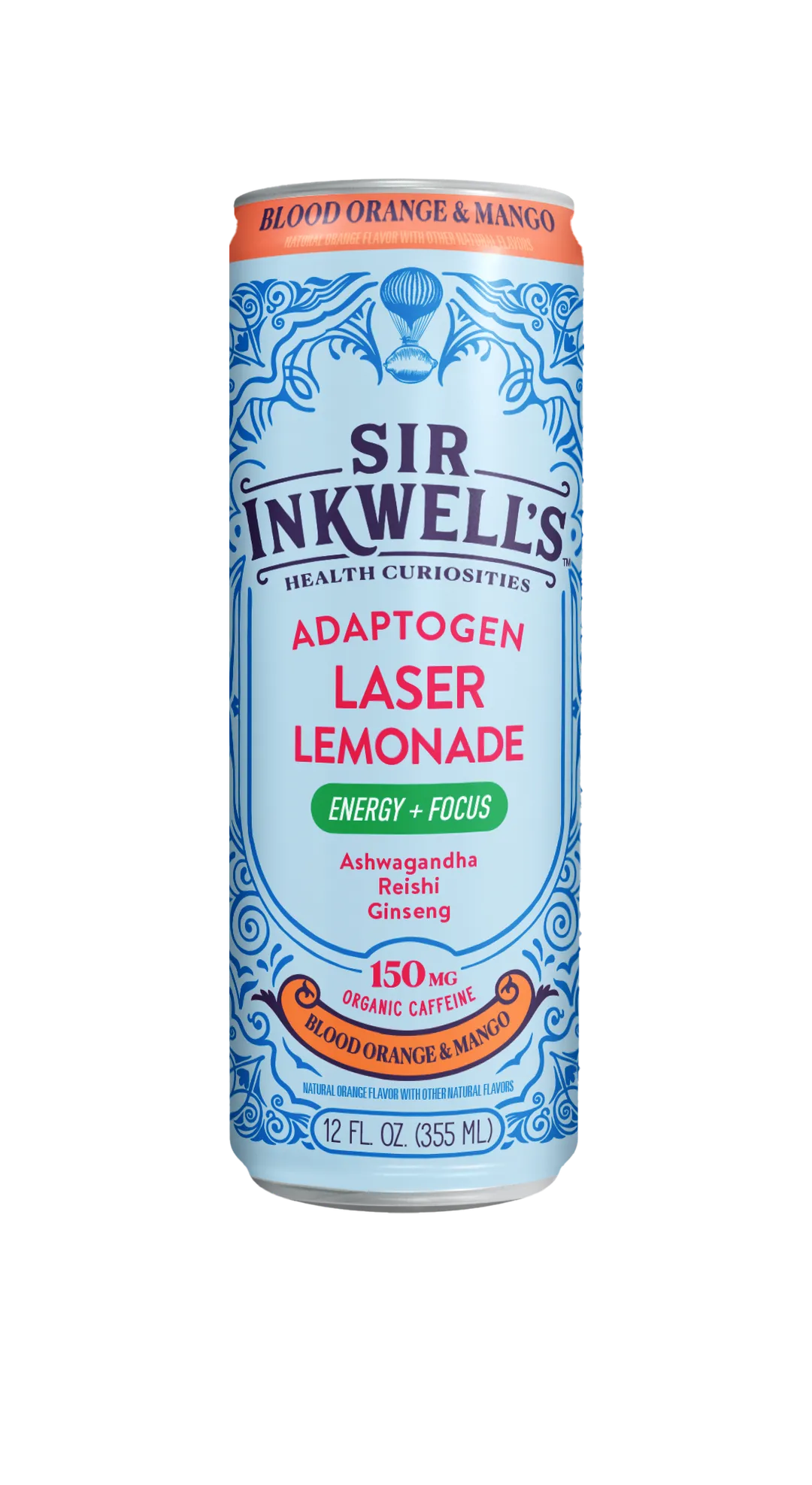 Lemonade Adaptogen Infused  " Blood Orange Mango"   12 Ct Cans/  12 oz 