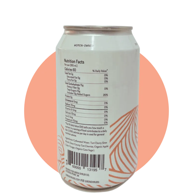 Tart Cherry Sparkling Shrub (4pk)