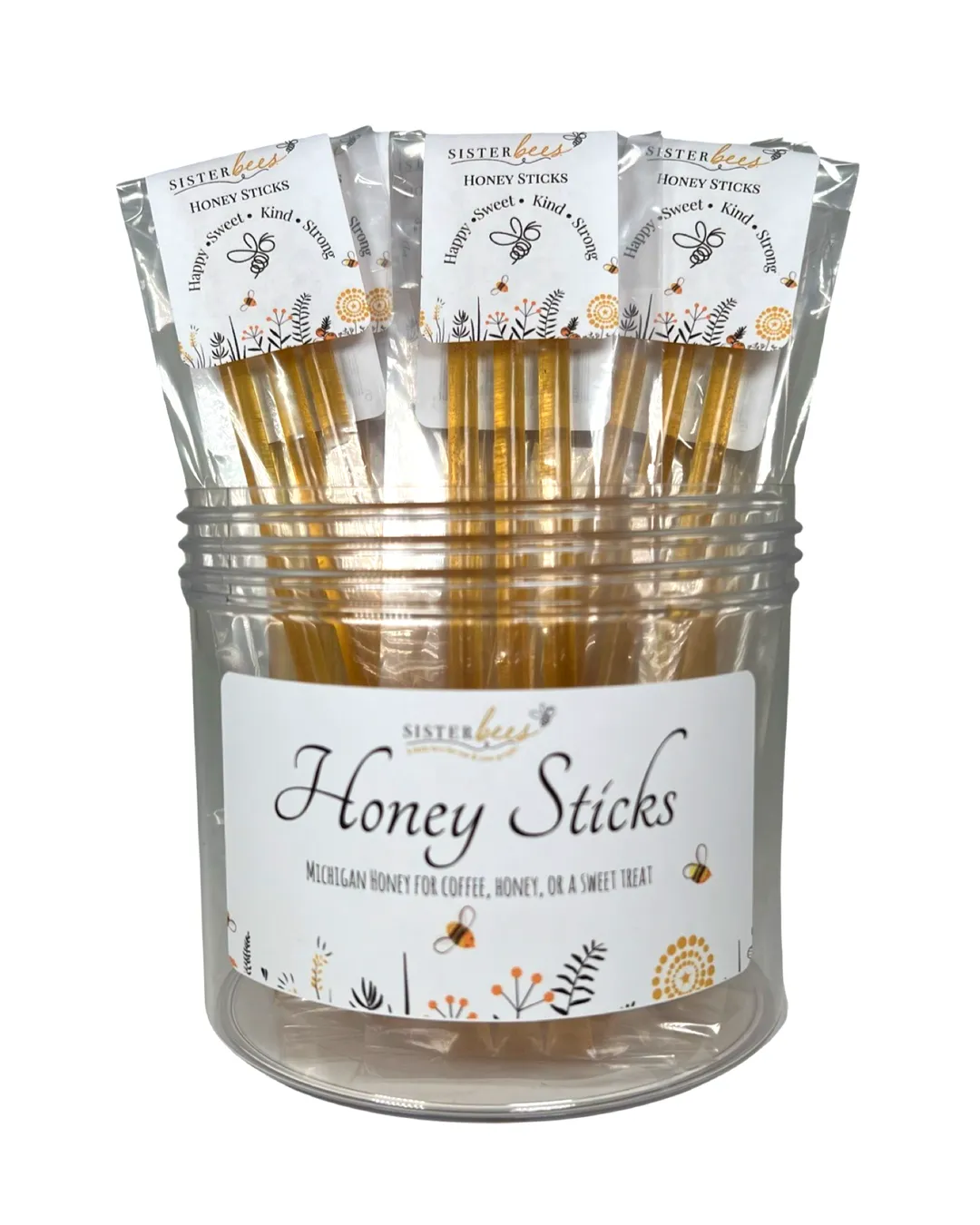 Honey Sticks with Sweet Sayings + Display Jar