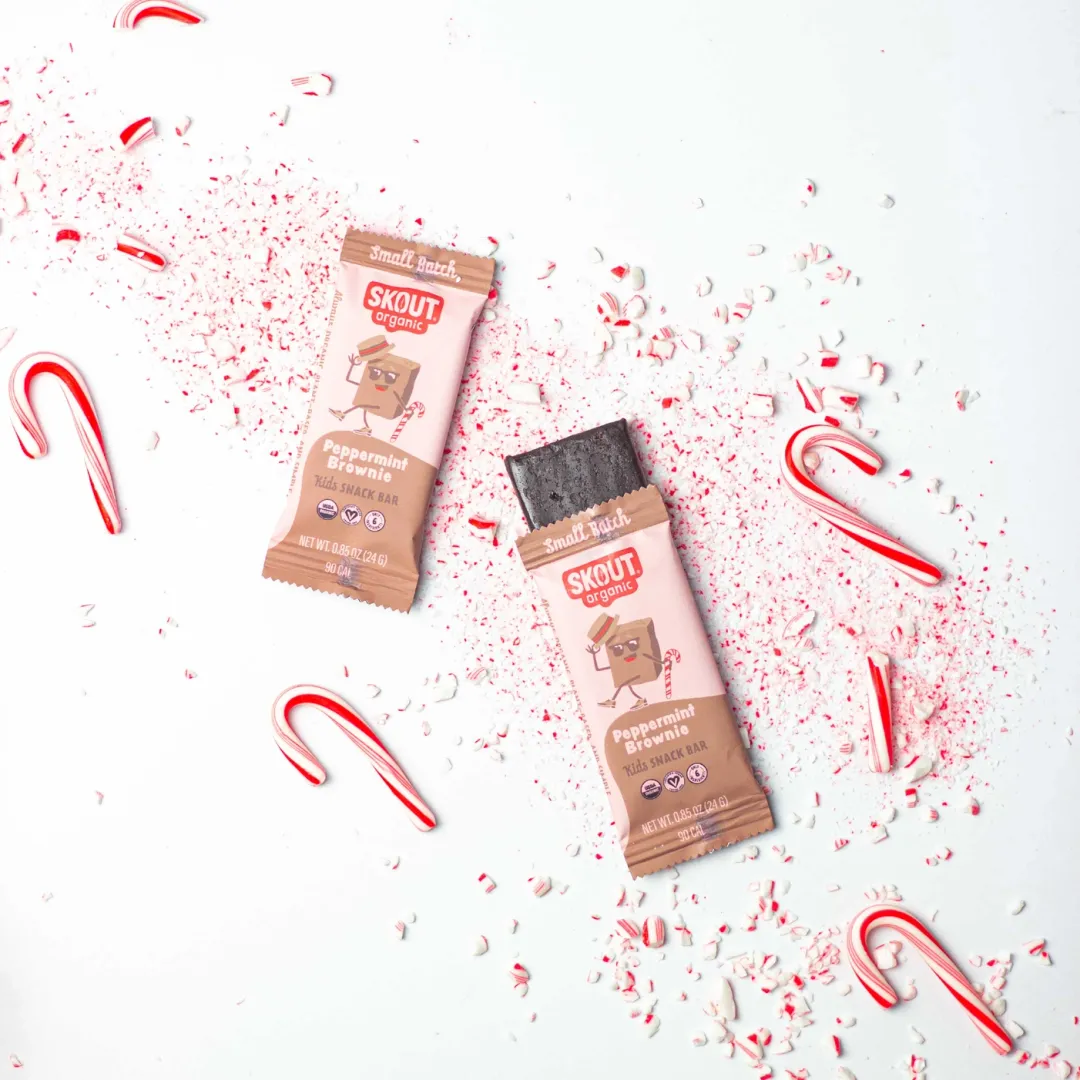 Skout Organic Peppermint Brownie Kids Snack Bar - Seasonal!