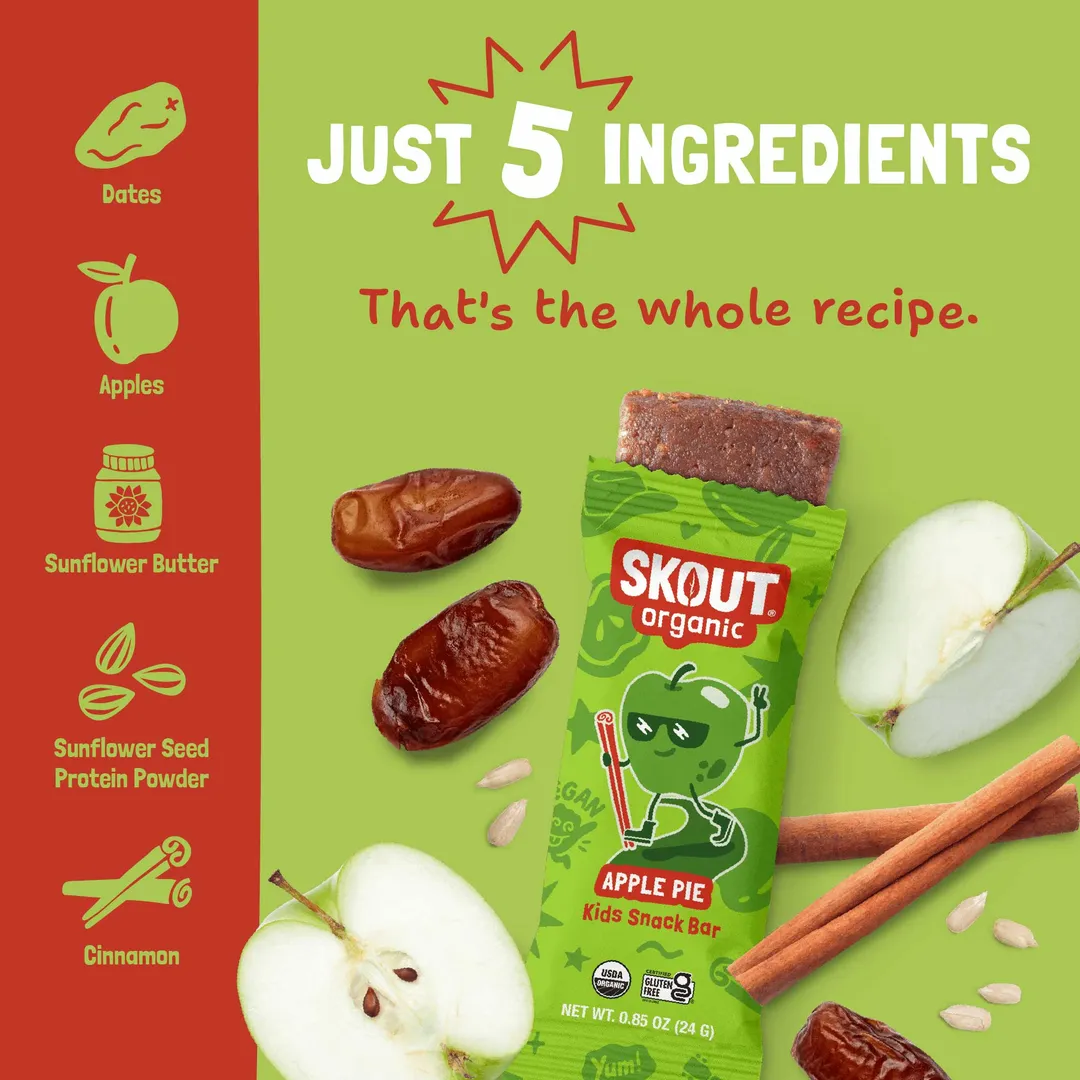 Skout Organic Apple Pie Kids Snack Bar