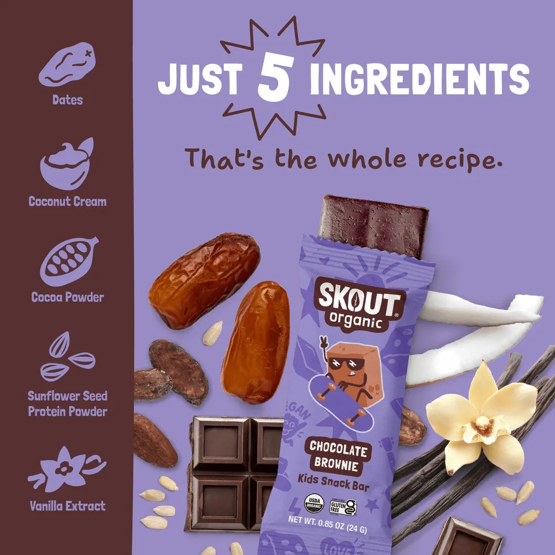 Skout Organic Chocolate Brownie Kids Snack Bar