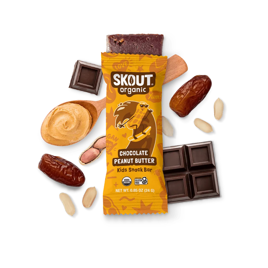 Skout Organic Chocolate Peanut Butter Kids Snack Bar