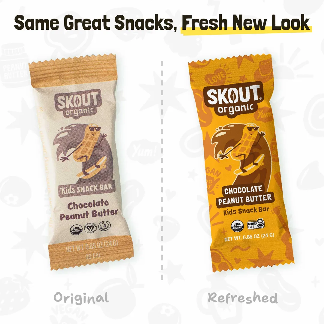 Skout Organic Chocolate Peanut Butter Kids Snack Bar