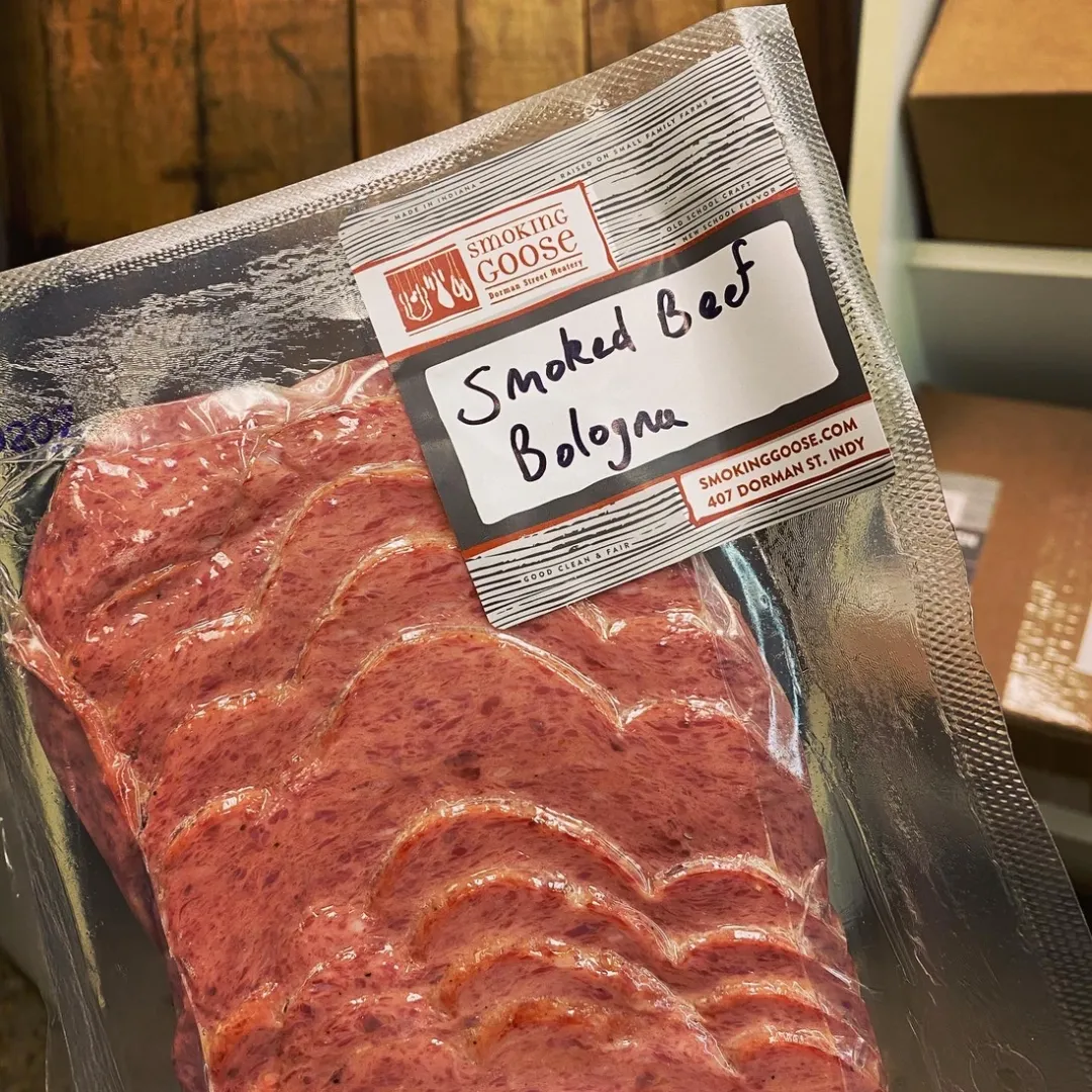 Hot Smoked Wagyu Beef Bologna - Sliced