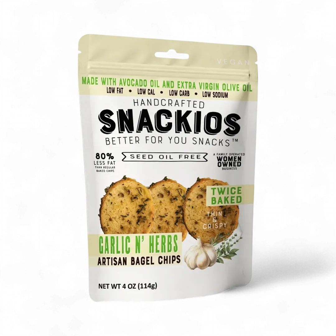 Snackios Garlic N' Herbs Bagel Chips