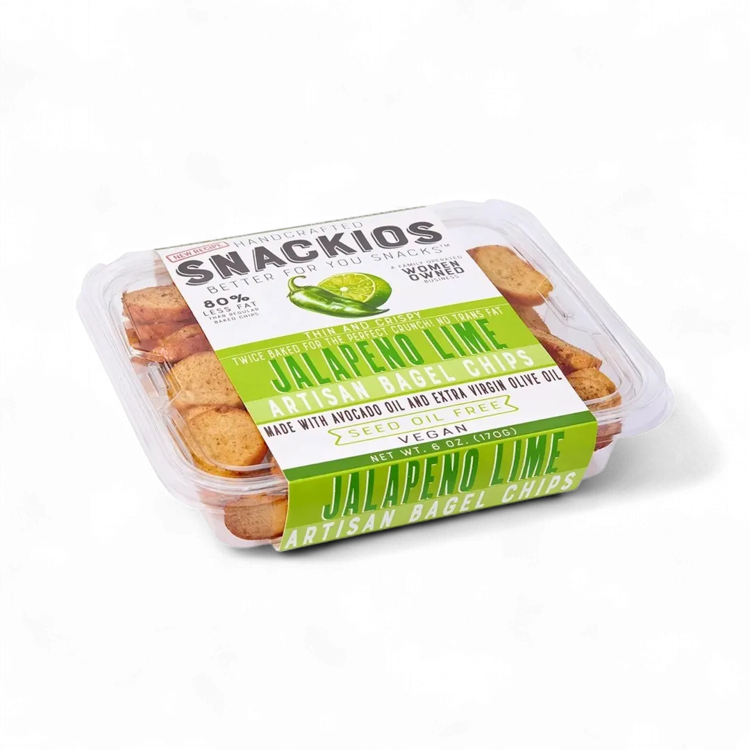 Snackios Jalapeno Lime Bagel Chips