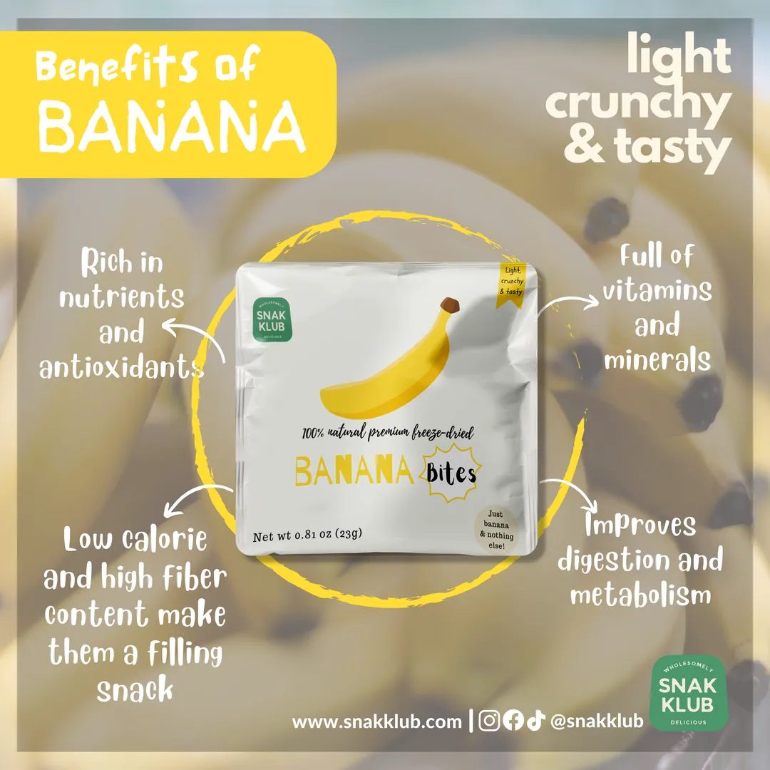 Snakklub Banana Bites – Premium Freeze-Dried Banana