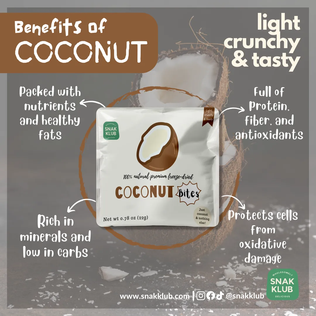Snakklub Coconut Bites – Premium Freeze-Dried Coconut