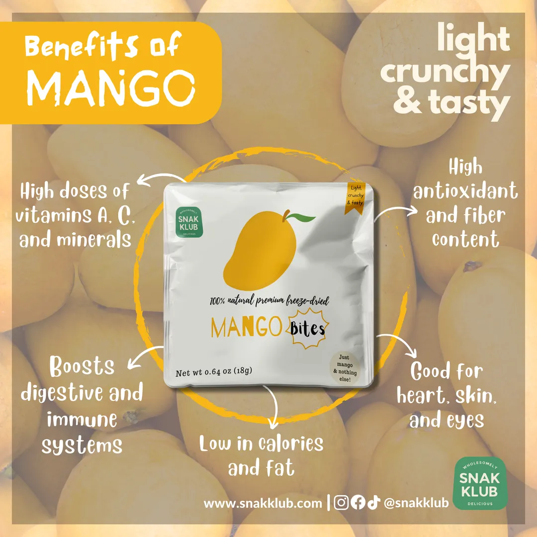 Snakklub Mango Bites – Premium Freeze-Dried Mango