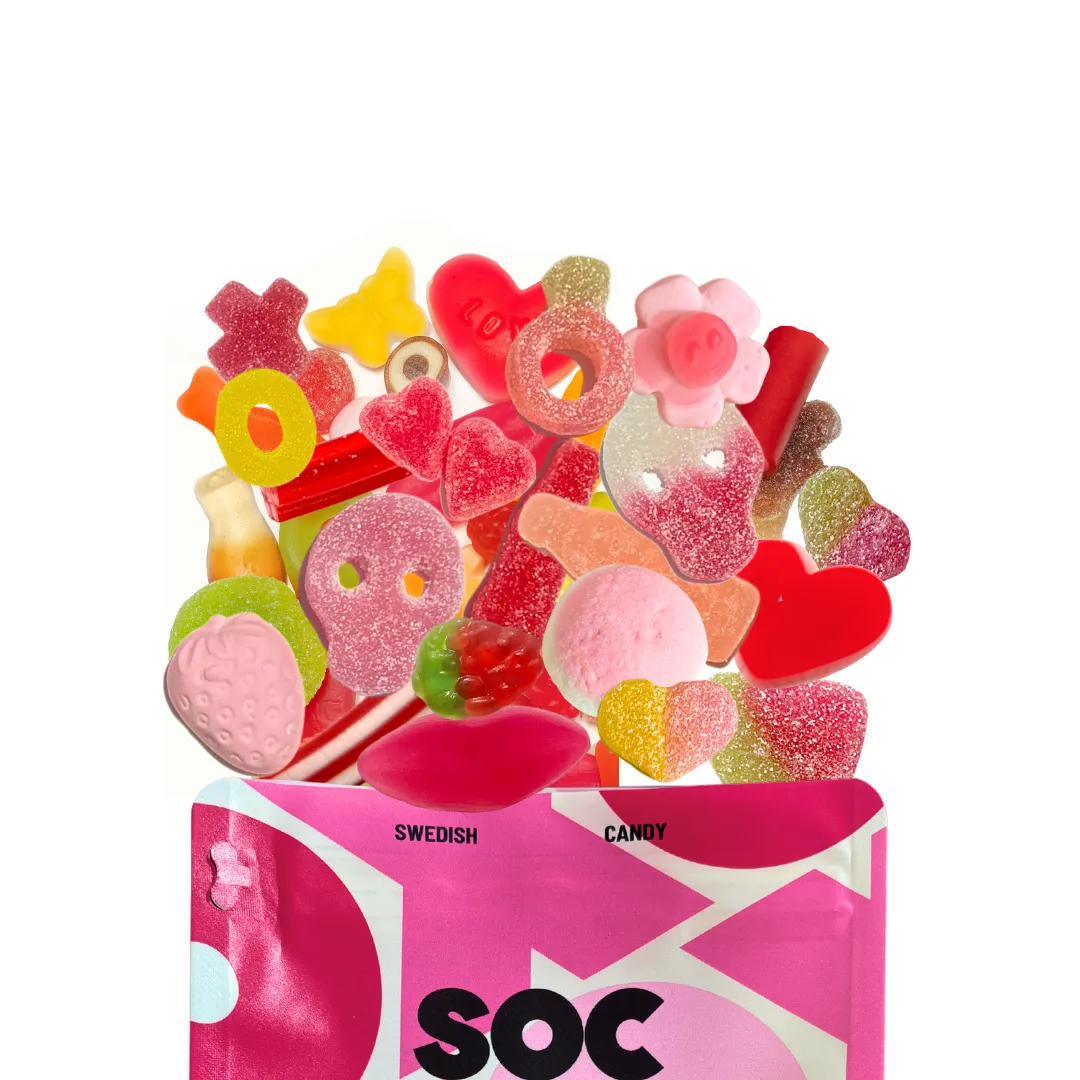 Love Gummy Mix Swedish Candy Bag 8oz Pink