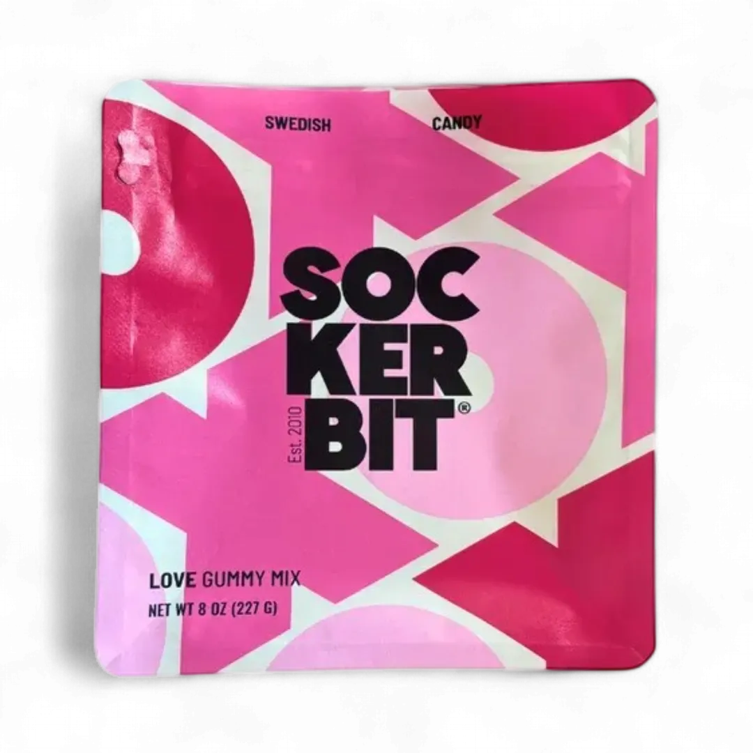 Love Gummy Mix Swedish Candy Bag 8oz Pink