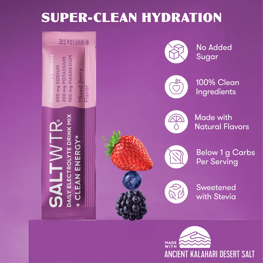 SaltWTR Functional Hydration Drink Mix - Clean Energy