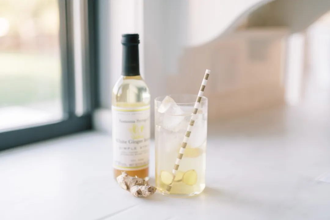 12.7 oz White Ginger Infused Simple Syrup