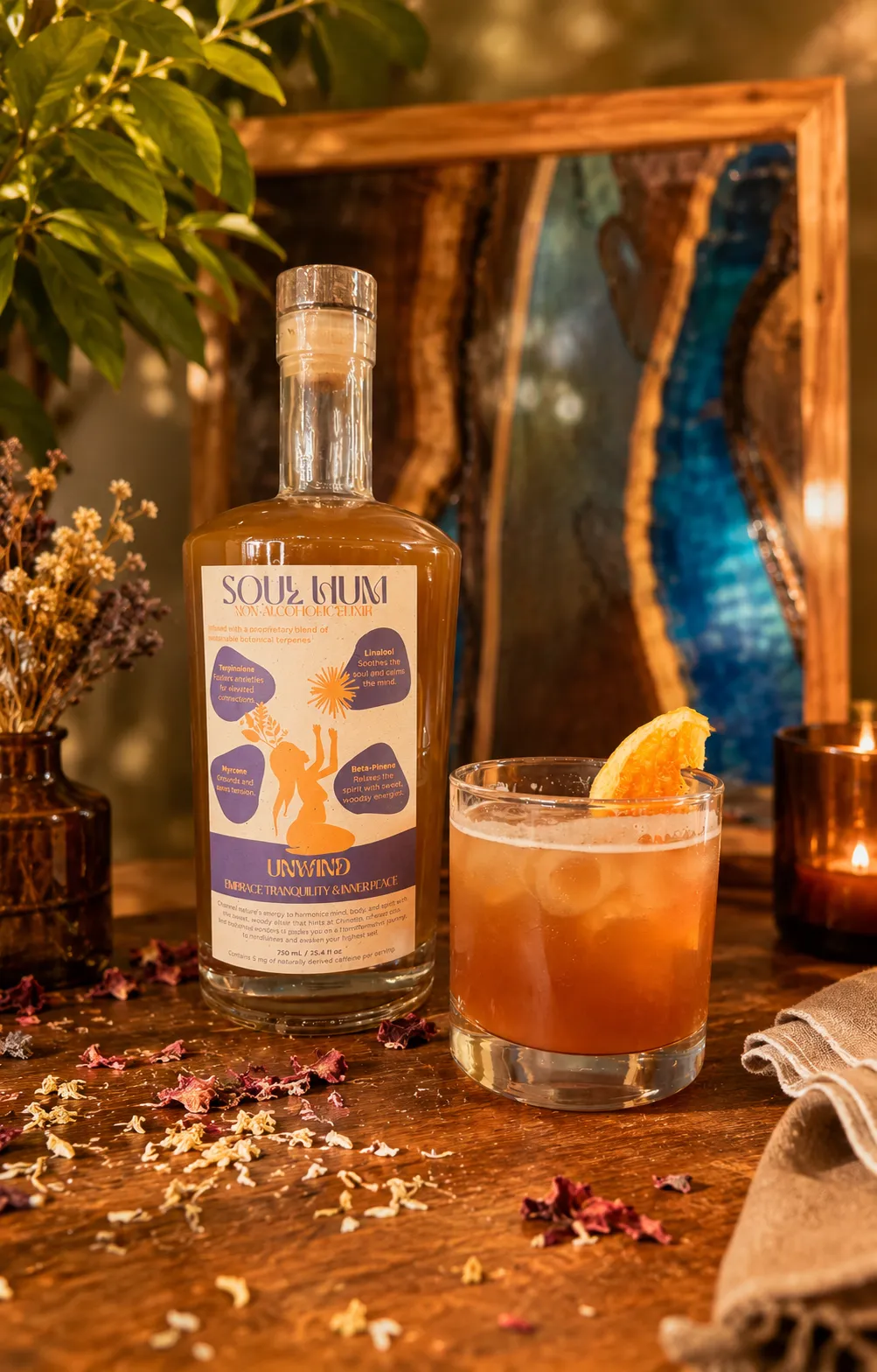 Unwind Elixir: Botanicals, Adaptogens & Plant-Based Rest