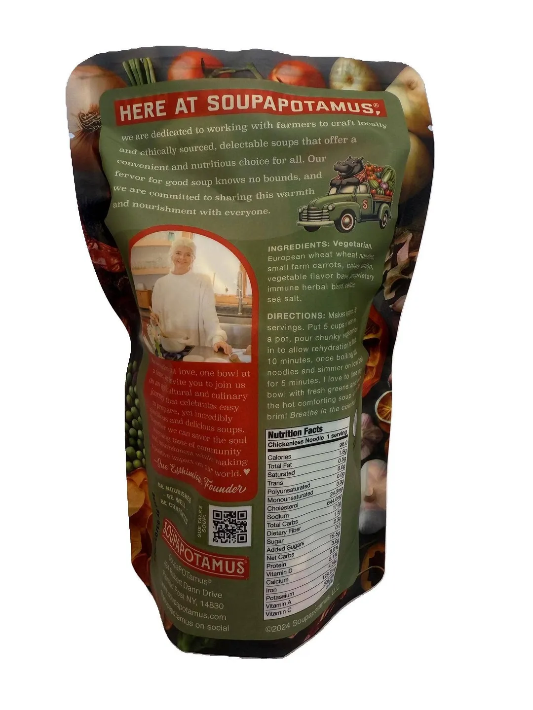 SoupaPOTamus Chickenless Noodle Shelf-Stable Dry Soup
