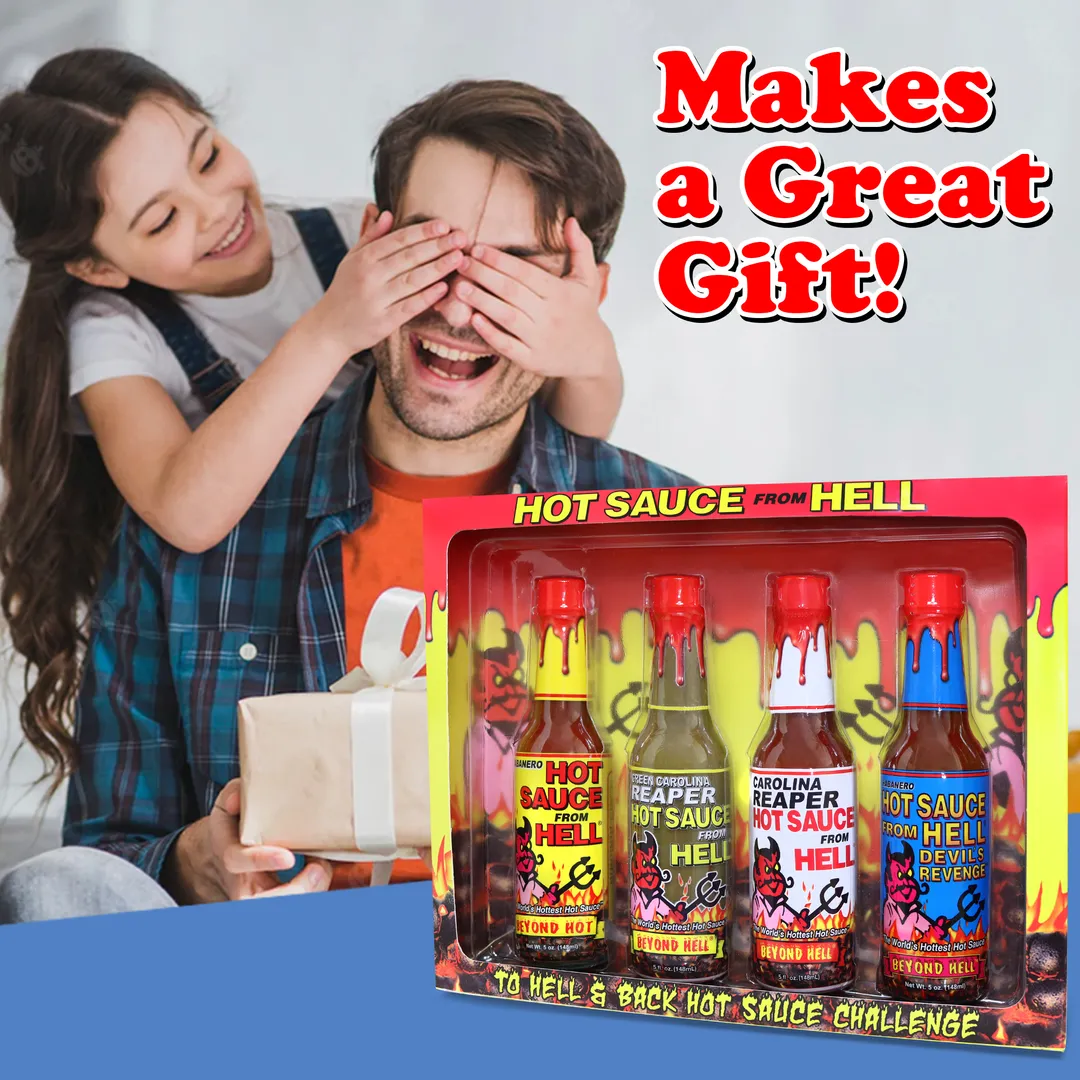 Hot Sauce From Hell 4 Pack Gift Set Challenge