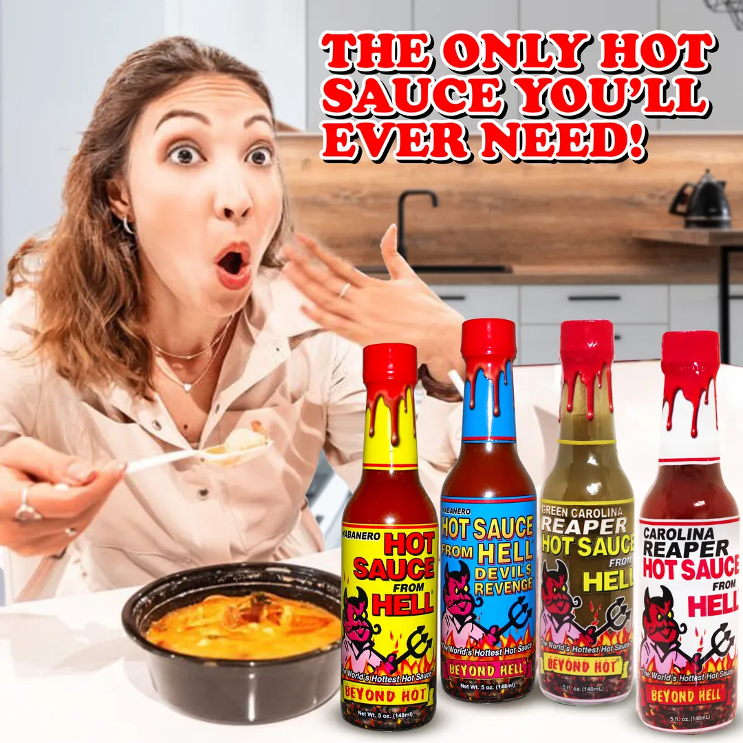 Hot Sauce From Hell 4 Pack Gift Set Challenge