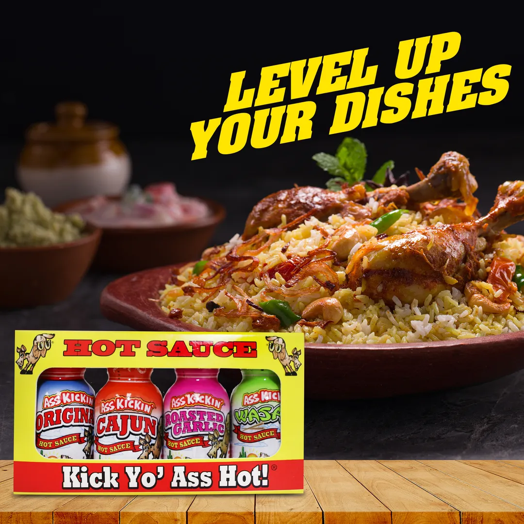 Travel Size Ass Kickin’ Hot Sauce 4 Pack
