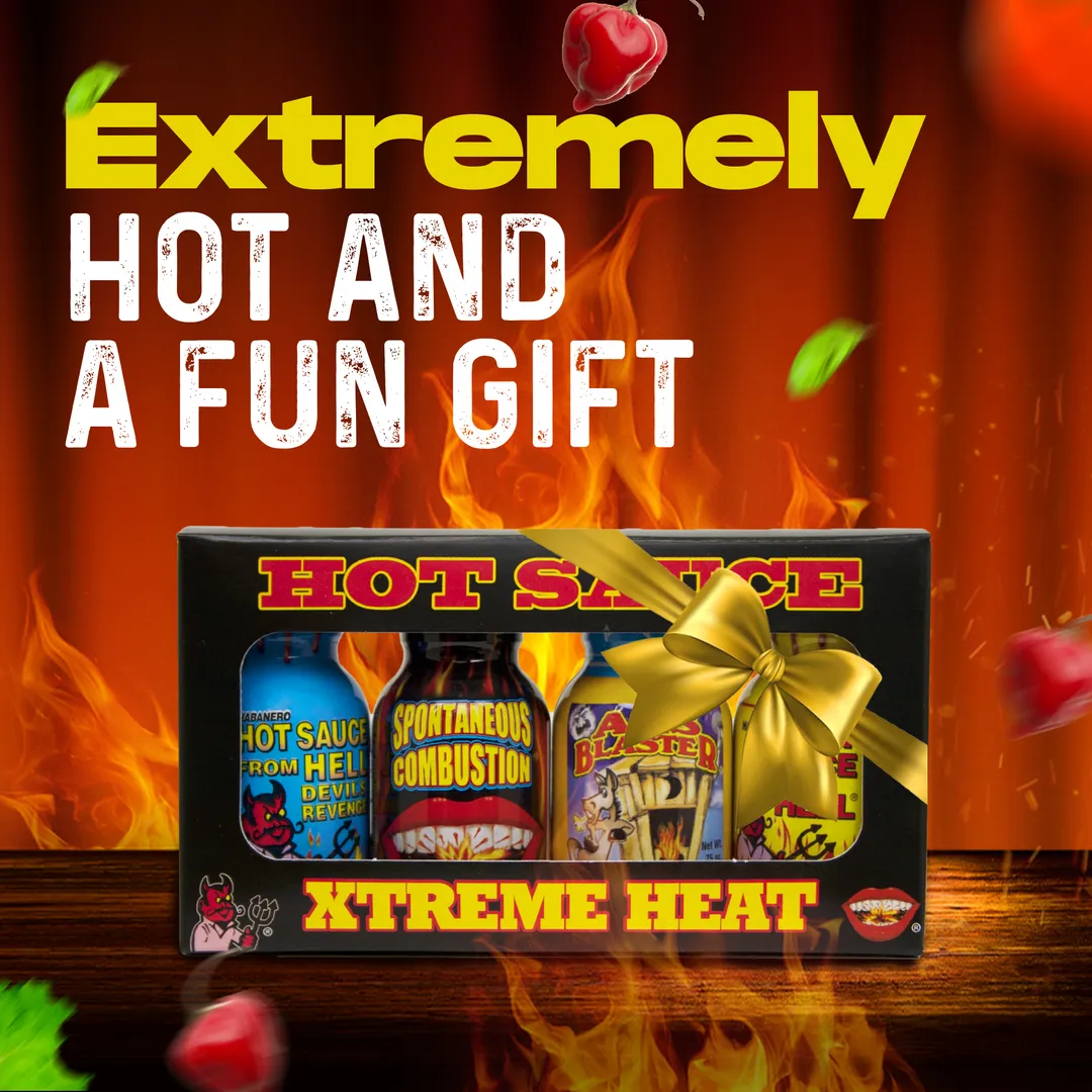 Travel Size Xtreme Hot Sauce 4 Pack