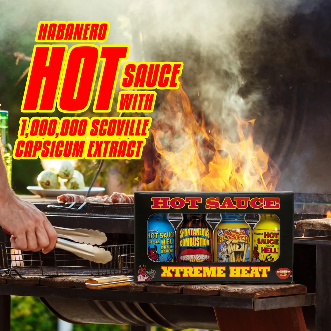 Travel Size Xtreme Hot Sauce 4 Pack