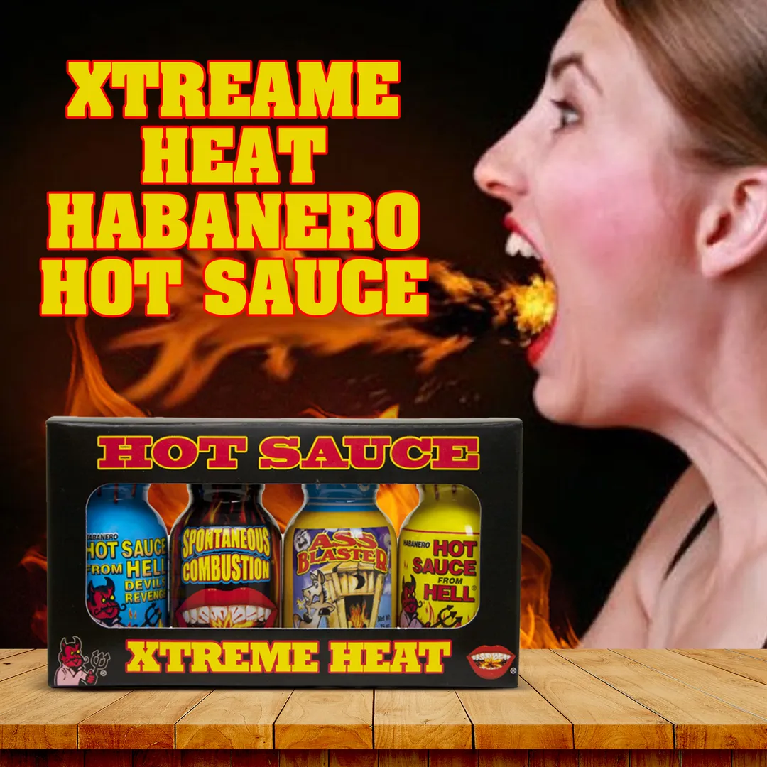 Travel Size Xtreme Hot Sauce 4 Pack