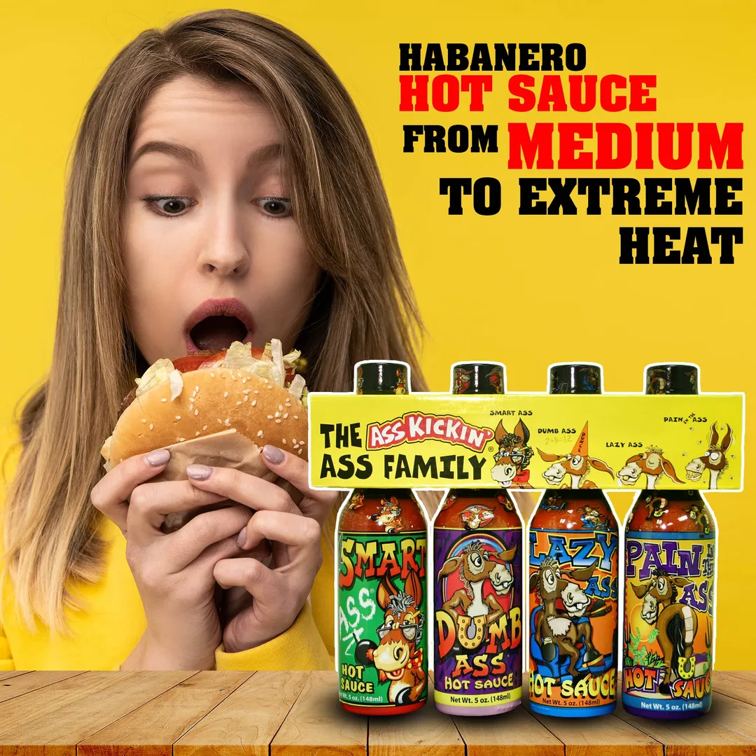 Ass Kickin’ Ass Family Gift Set – 4 Hot Sauces