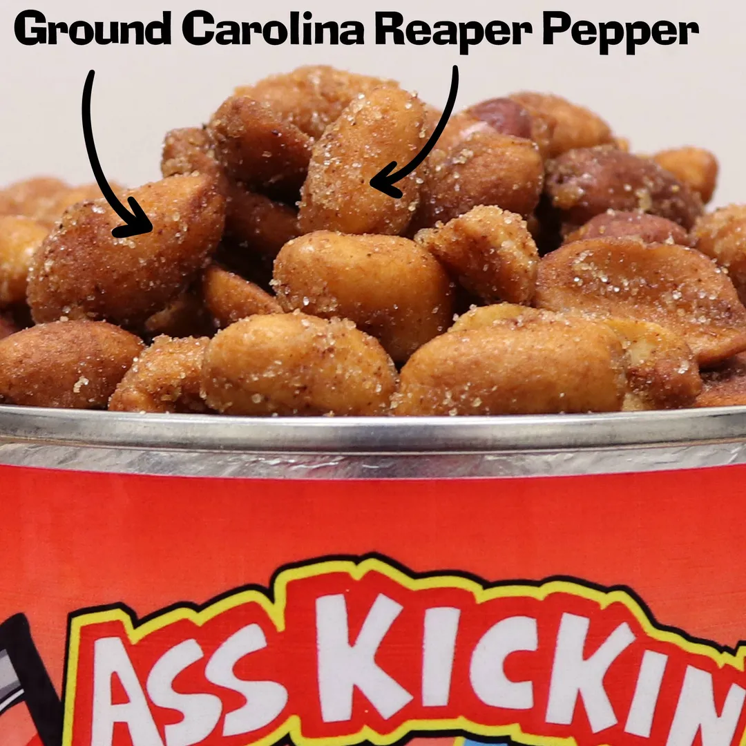 Ass Kickin’ Carolina Reaper Pepper Honey Peanuts