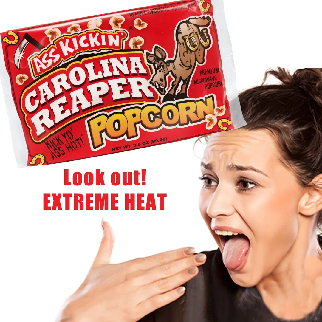 Ass Kickin’ Carolina Reaper Popcorn – Spicy Microwave Snack