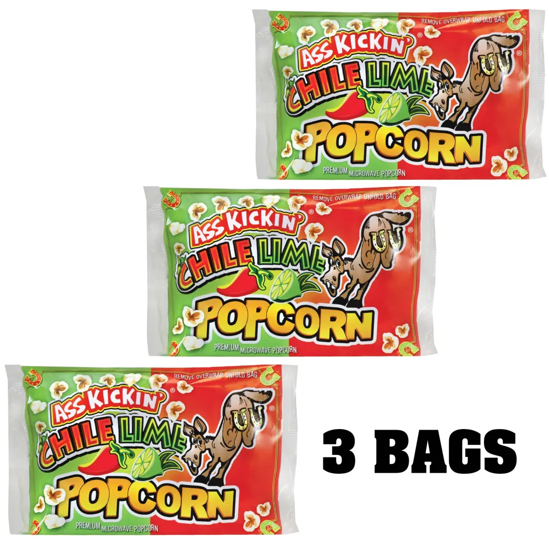 Ass Kickin’ Chile Lime Popcorn 3-Pack