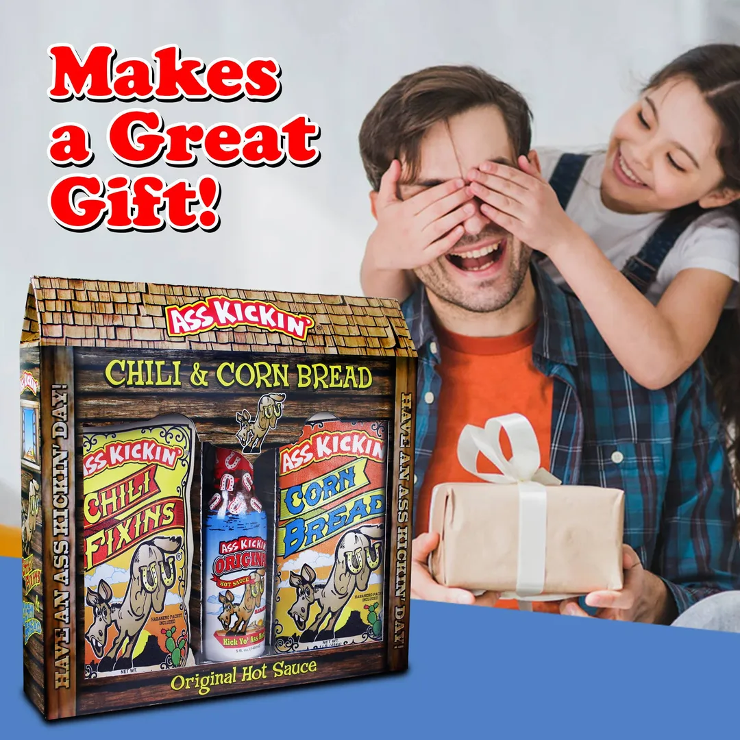 Ass Kickin’ Chili Corn Bread Gift Set – Spicy Dinner Kit
