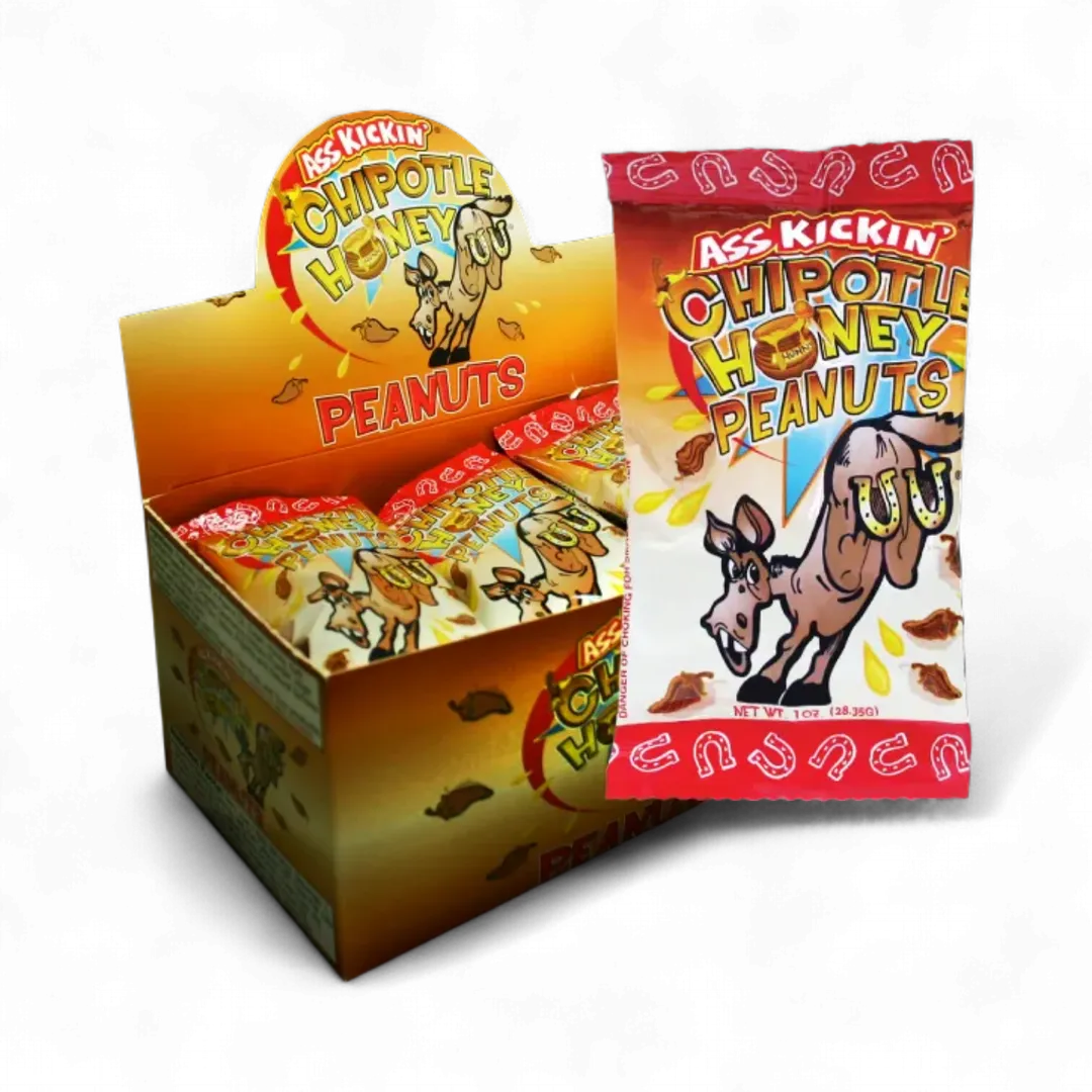 Ass Kickin’ Chipotle Honey Peanuts 1 oz. Bag
