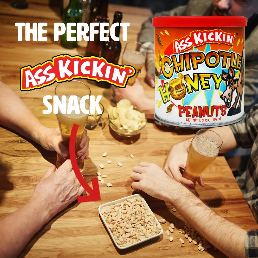 Ass Kickin’ Chipotle Honey Peanuts 4.25 oz.