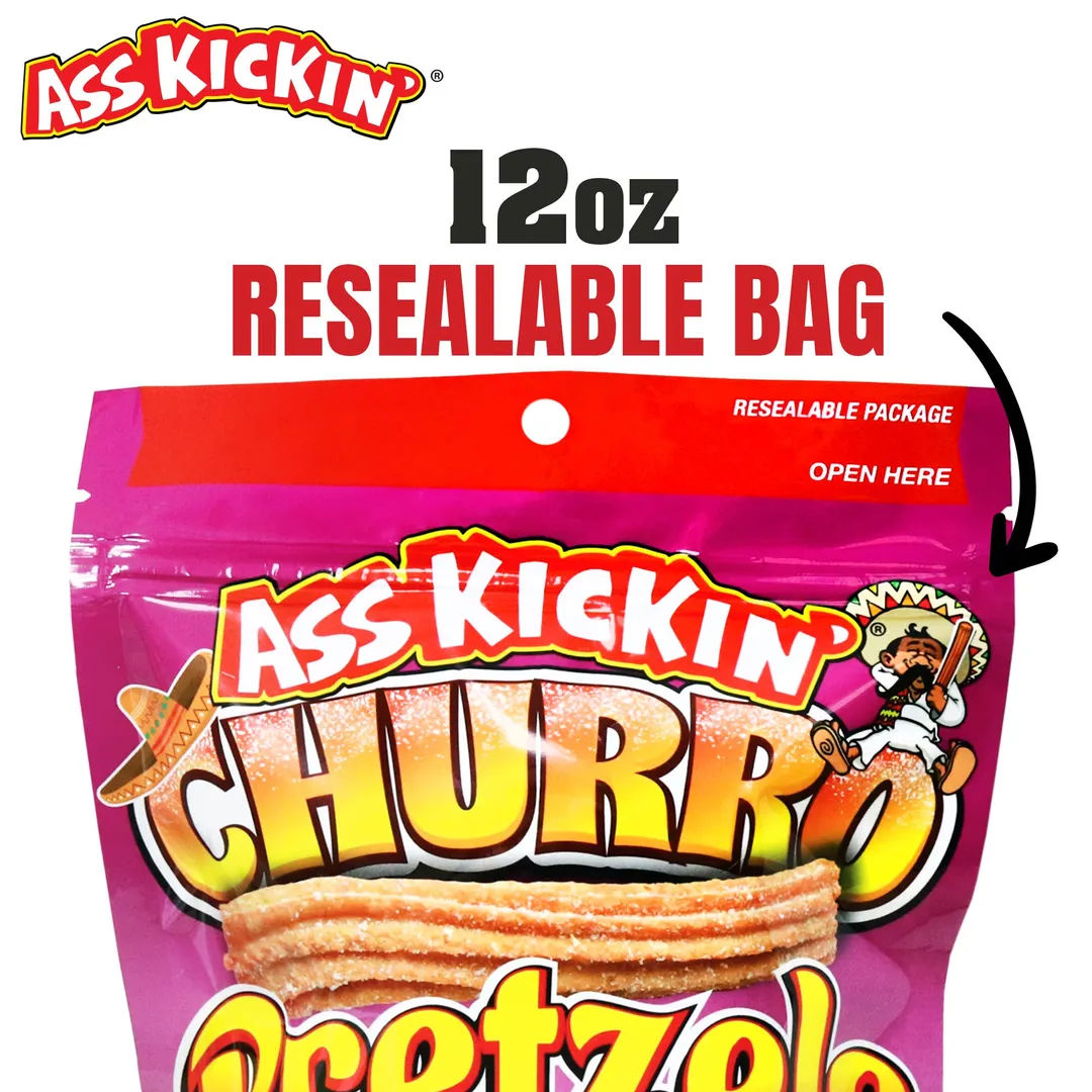 Ass Kickin' Churro Pretzels - 12 oz Resealable Bags