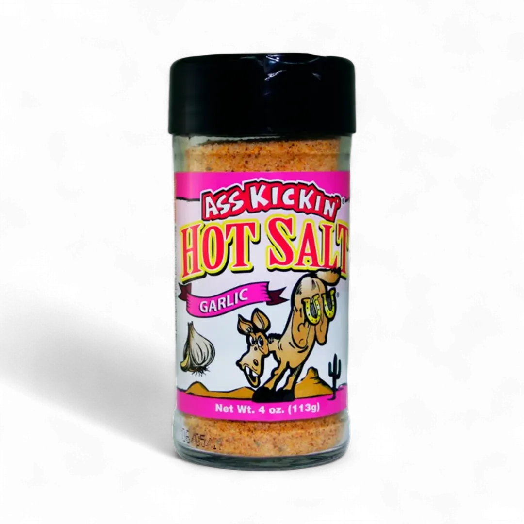 Ass Kickin’ Garlic Hot Salt – 4oz.