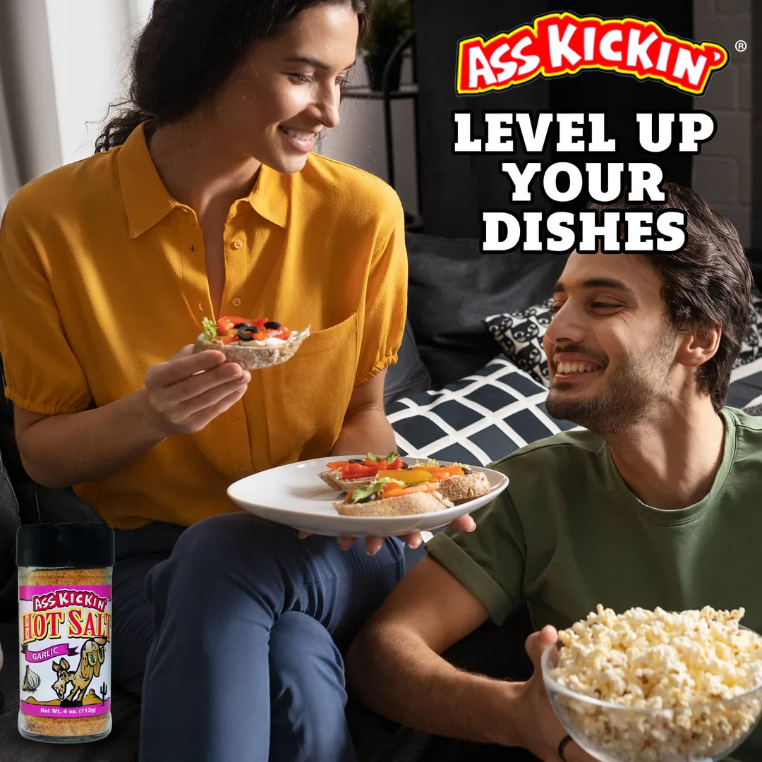 Ass Kickin’ Garlic Hot Salt – 4oz.