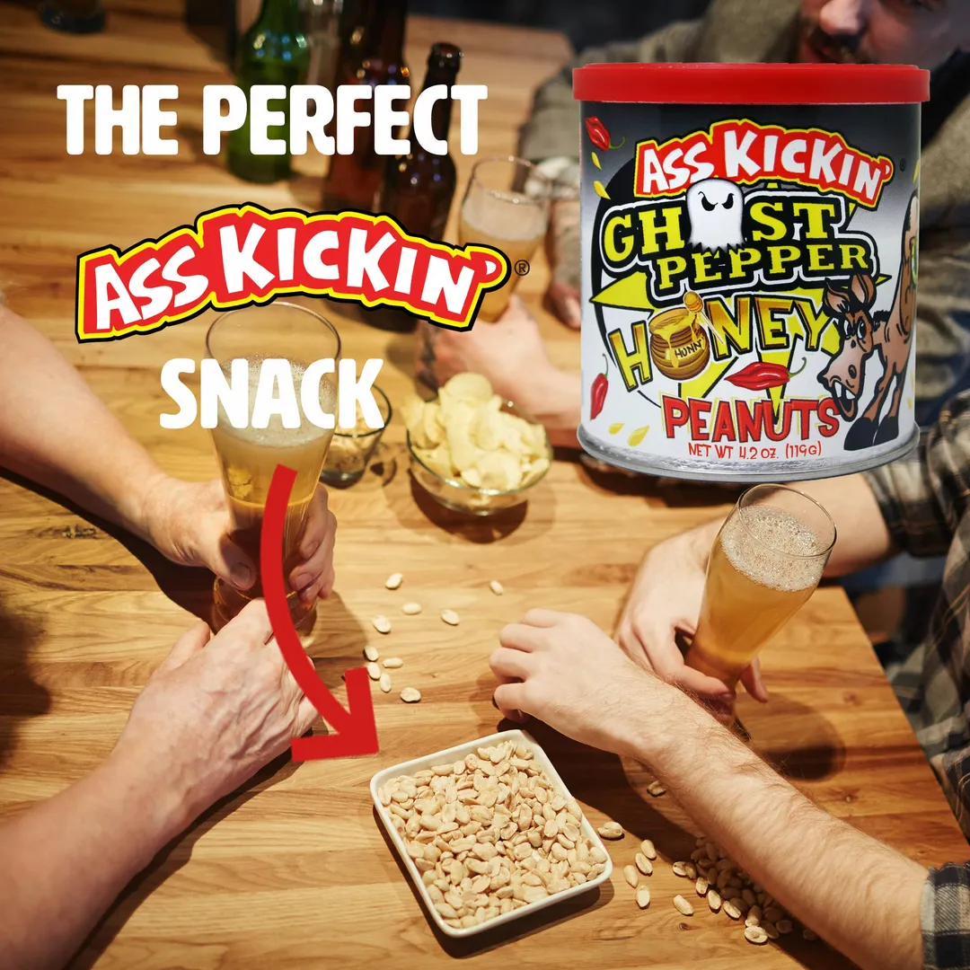Ass Kickin’ Ghost Pepper Honey Peanuts 4.25 oz.