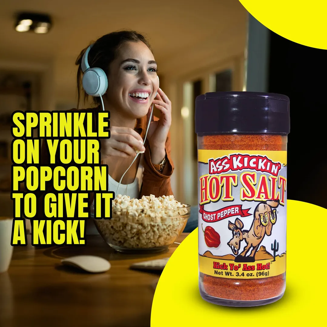 Ass Kickin’ Ghost Pepper Hot Salt – 3.4 oz.