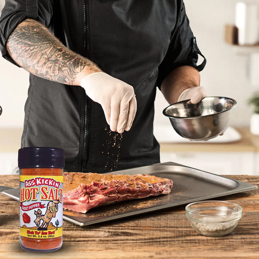 Ass Kickin’ Ghost Pepper Hot Salt – 3.4 oz.