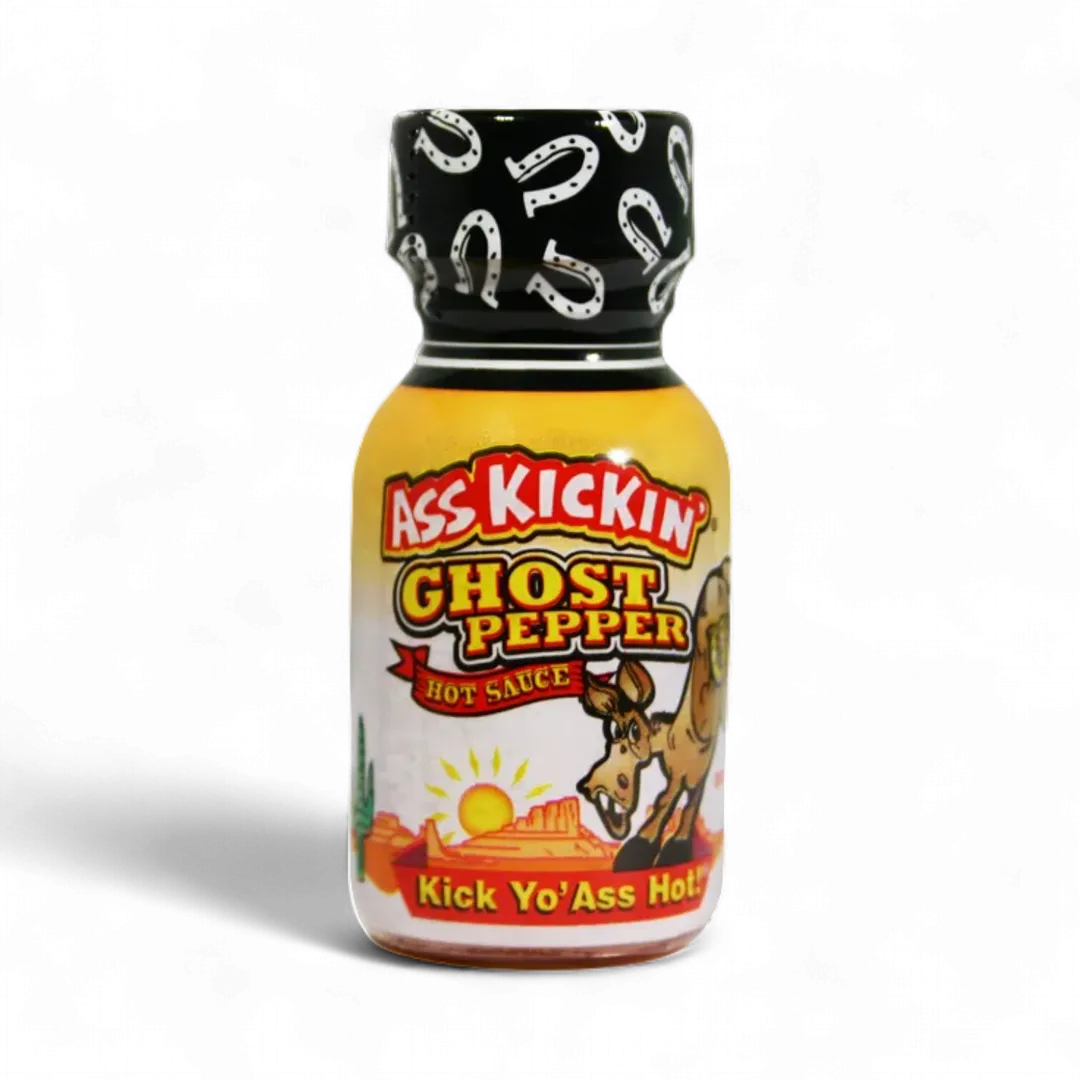 Ass Kickin’ Ghost Pepper Hot Sauce – Travel Size 3/4 oz.