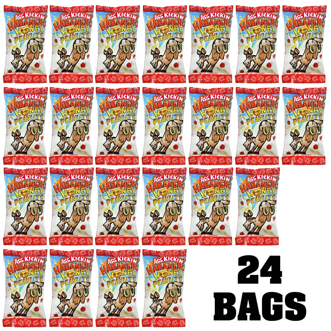 Ass Kickin’ Habanero Honey Peanuts 1 oz. Bag